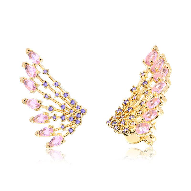 Brinco Ear Cuff Leque Gotinhas - Semijoia - Semijoias Brincos - Purer