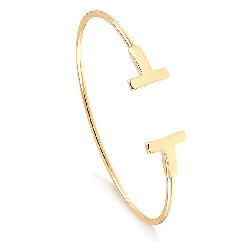 Pulseira Bracelete Fino T Tiffany - Semijoia - Semijoias Pulseiras - Purer